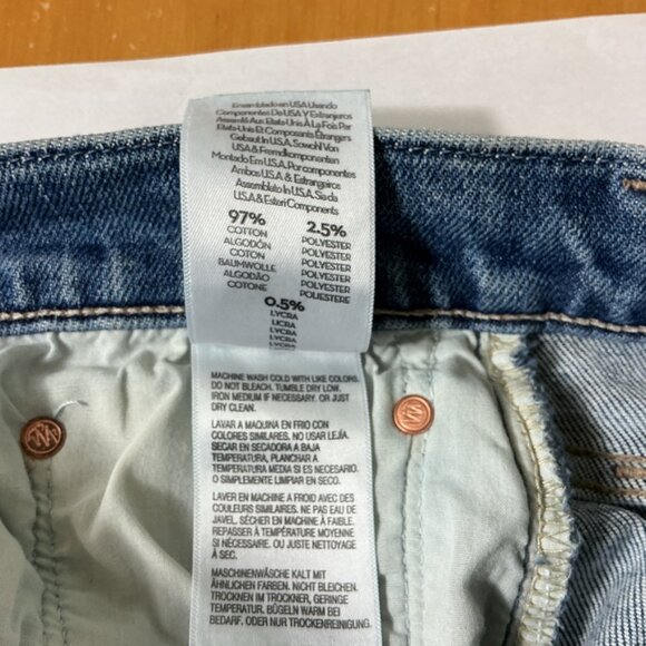 Mother The Hiker Hover Penny For Your Thoughts Slim Straight Leg Jeans 32 - Picture 6 of 7